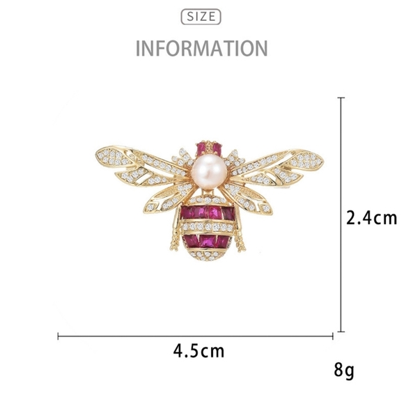 VQ Bee Brooch - Picture 4 of 6